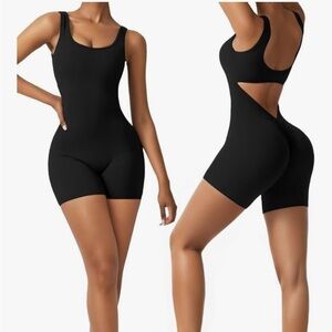 Black Sleeveless Cutout Jumpsuit